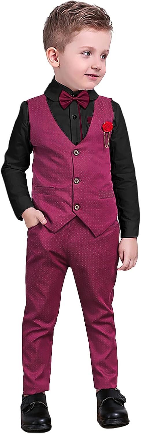 Thumbnail 6 de Nwada boys wedding suit 4 piece set