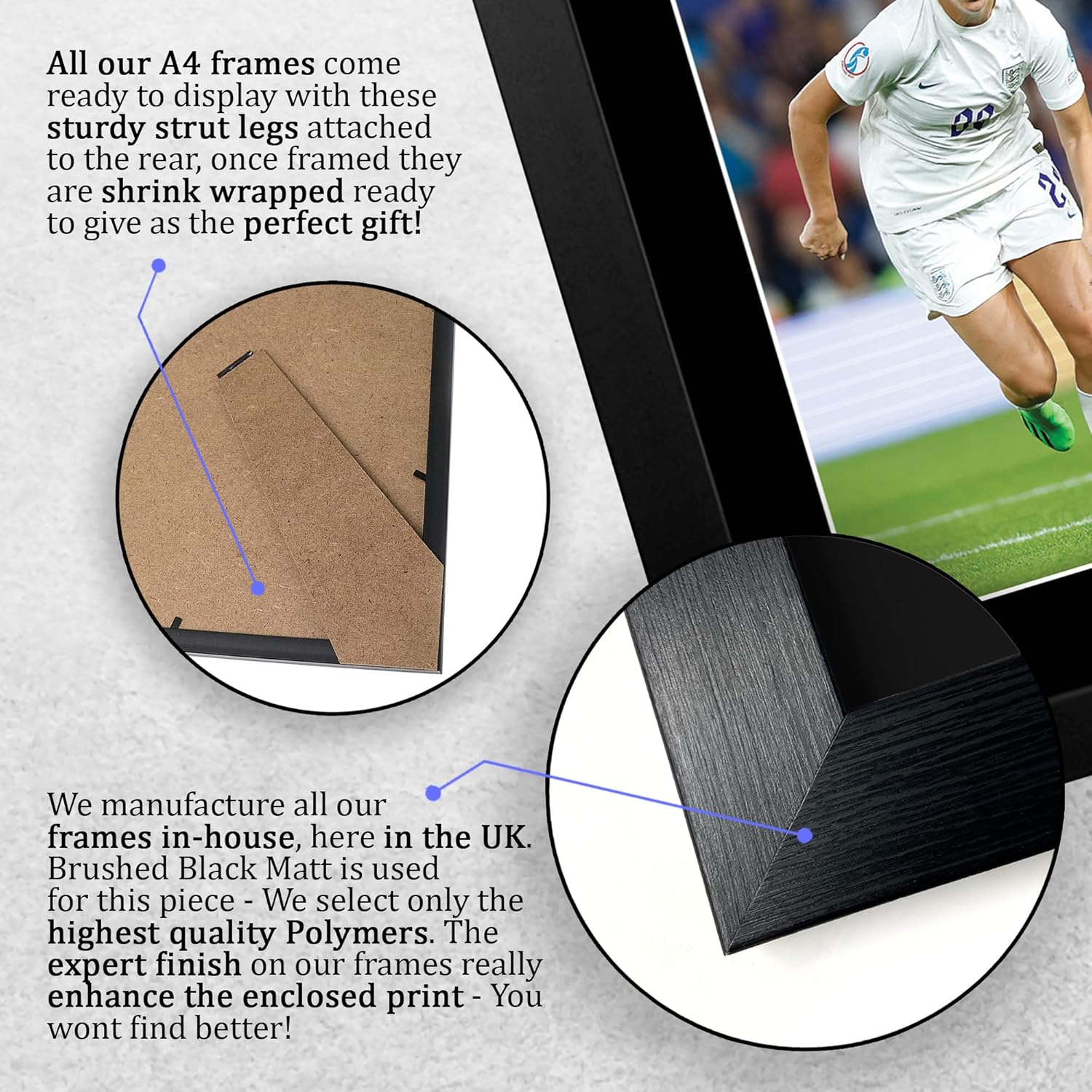 Thumbnail 6 de HWC Trading FR A4 Alessia Russo framed autograph picture (England gifts) for football fans