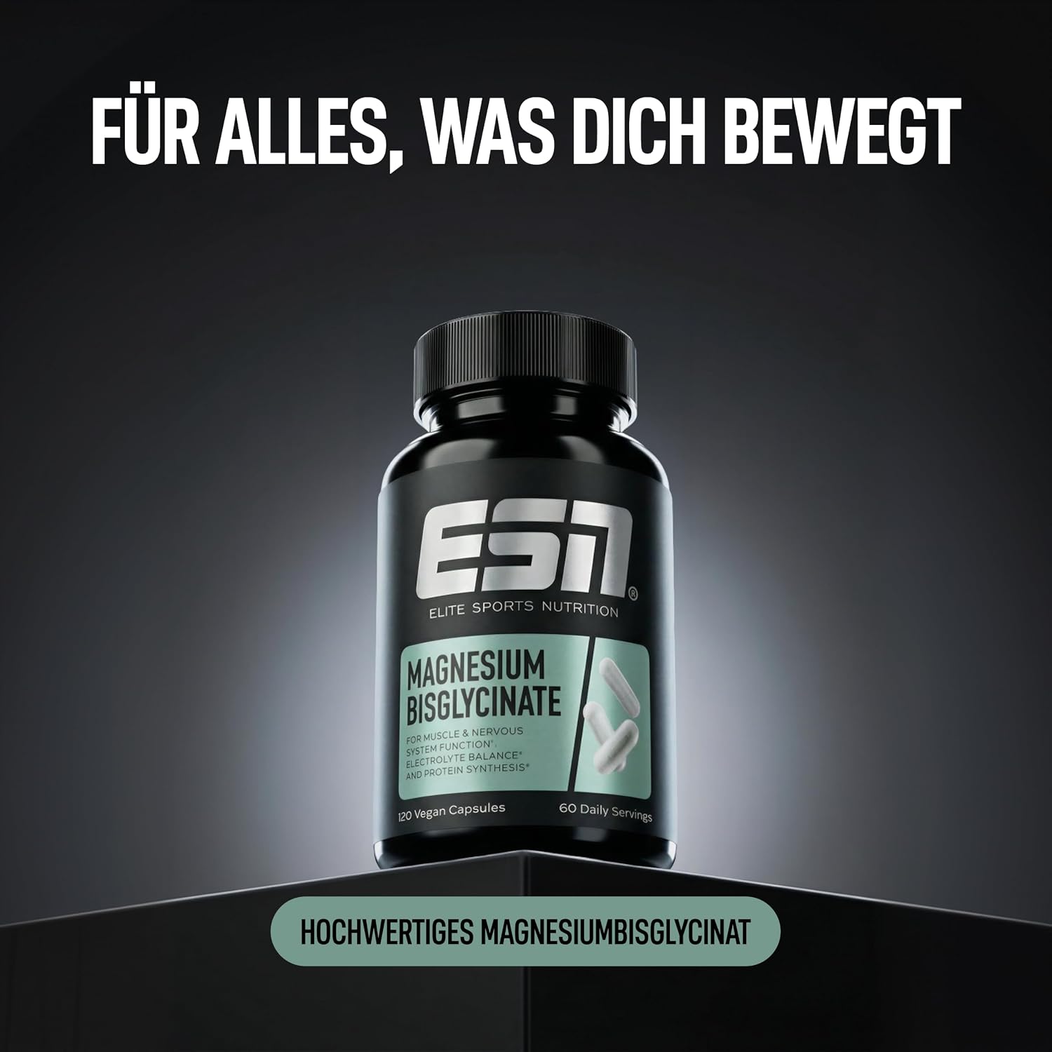 Detalle 2 de ESN Magnesium Caps 120 Kapseln – 194 mg Tagesportion 💊