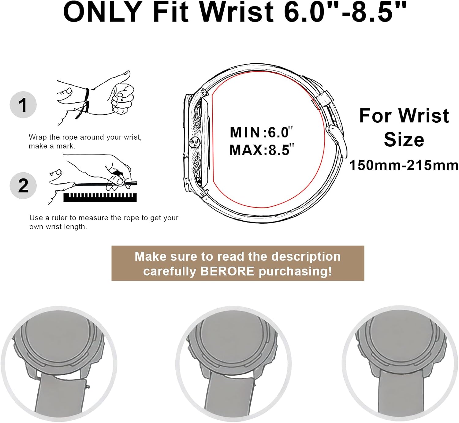 Detalle 1 de EKINGEEK replacement nylon watch strap for Garmin Instinct 45mm series (Instinct/Instinct 2/Instinct 3 compatible)
