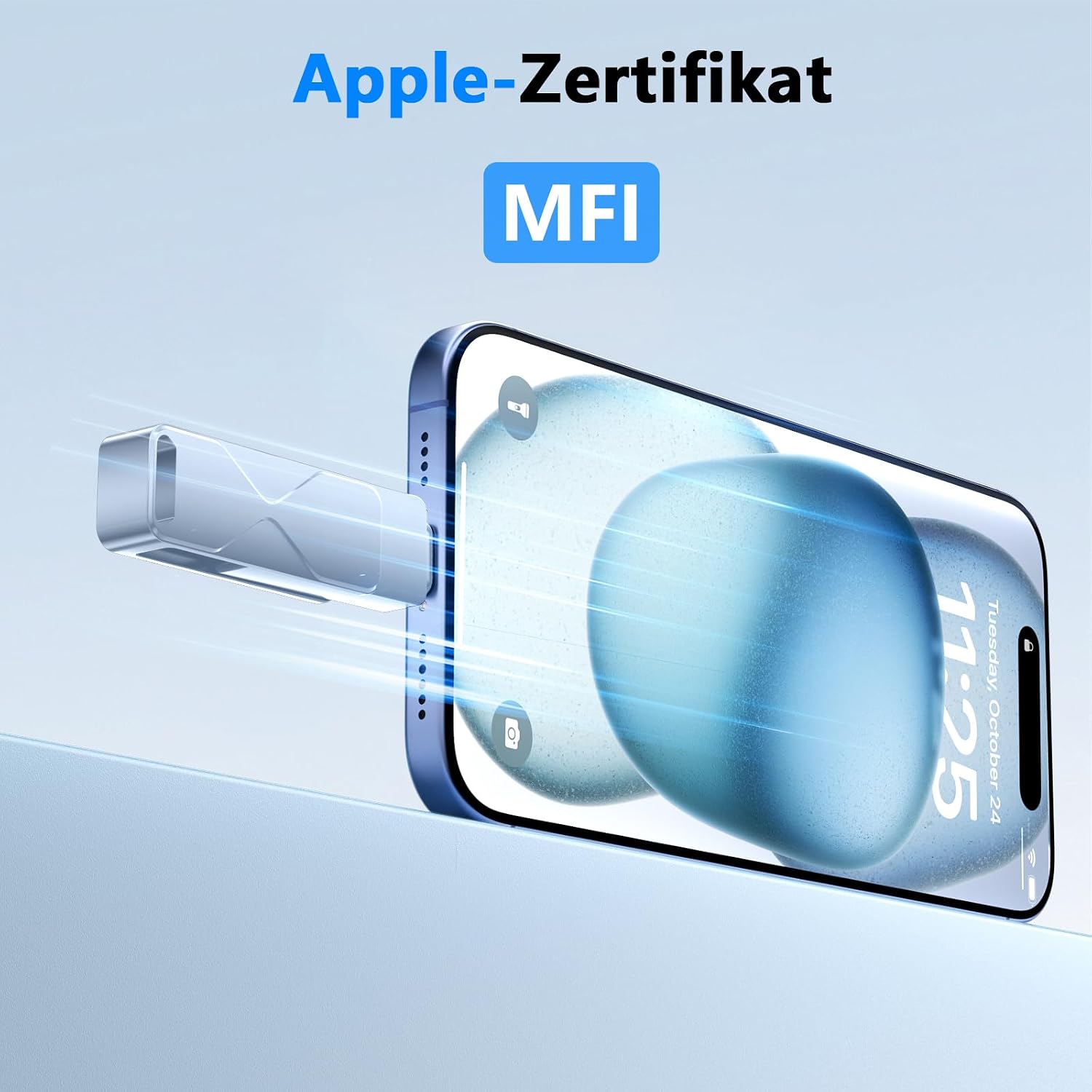 Detalle de USB-Stick für iPhone 512GB – MFi-zertifiziertes Lightning 3-in-1 Speichermedium