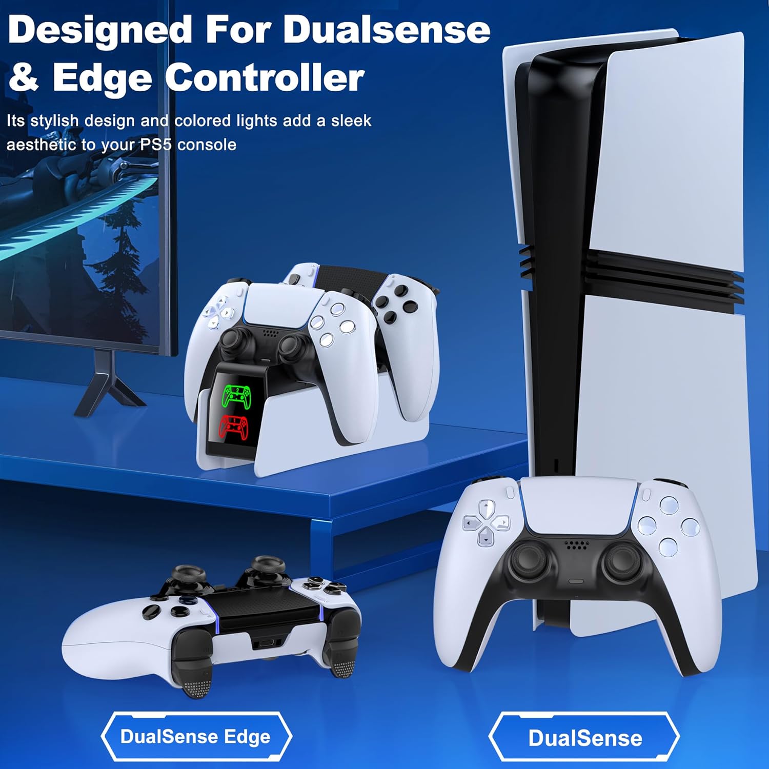Detalle de GAMSINGY PS5 Controller Ladestation 2–3 Std