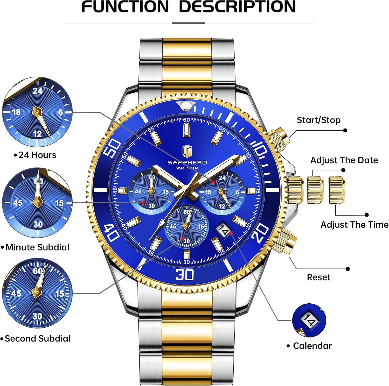 Thumbnail 6 de SAPPHERO Chronograph 42 mm
