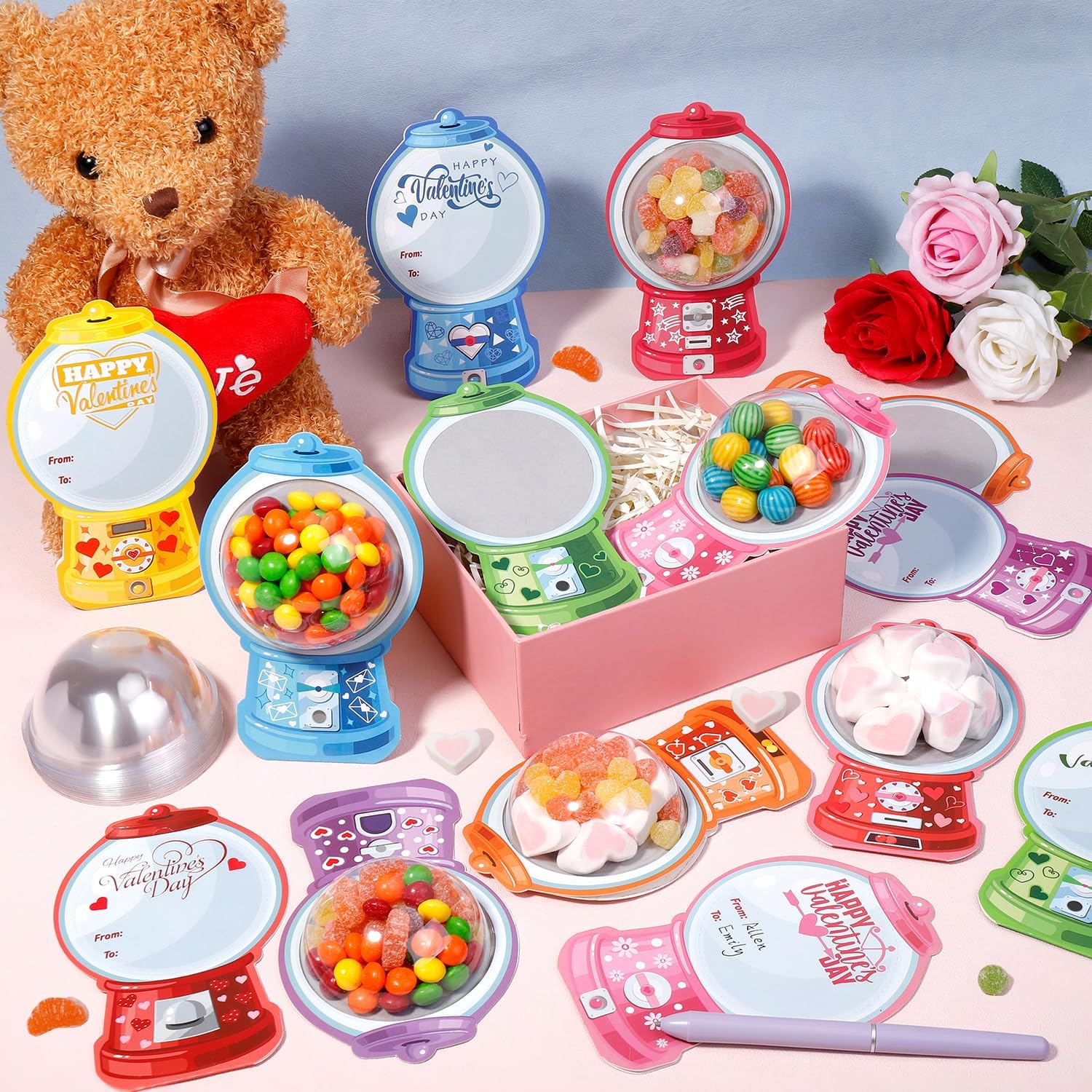 Thumbnail 1 de 48 Pack Valentine's Cards 4.3x6.7 in 🎁