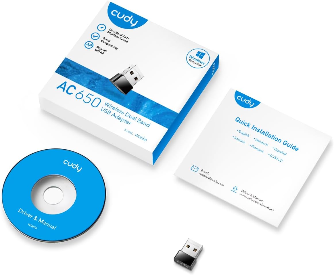 Detalle 2 de Cudy WU650 AC 650Mbps USB WiFi adapter