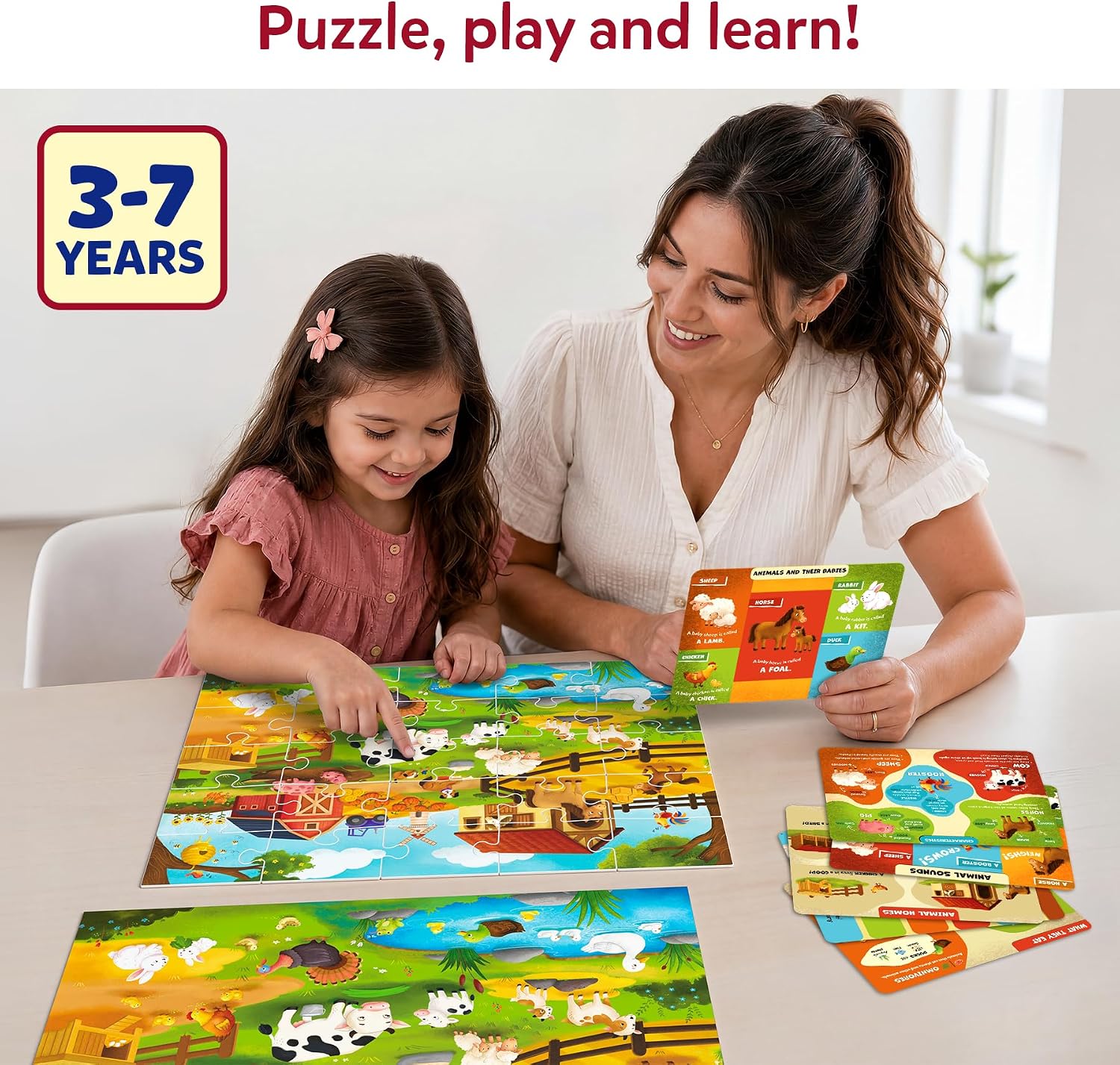 Detalle de Skillmatics Farm Animal Puzzle, 25-Piece