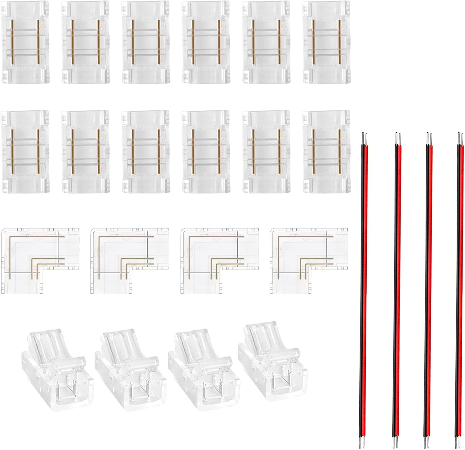 Detalle de Clearhill CON-8MM2PIN-KIT20P ledstripconnectoren voor 8 mm COB-strips