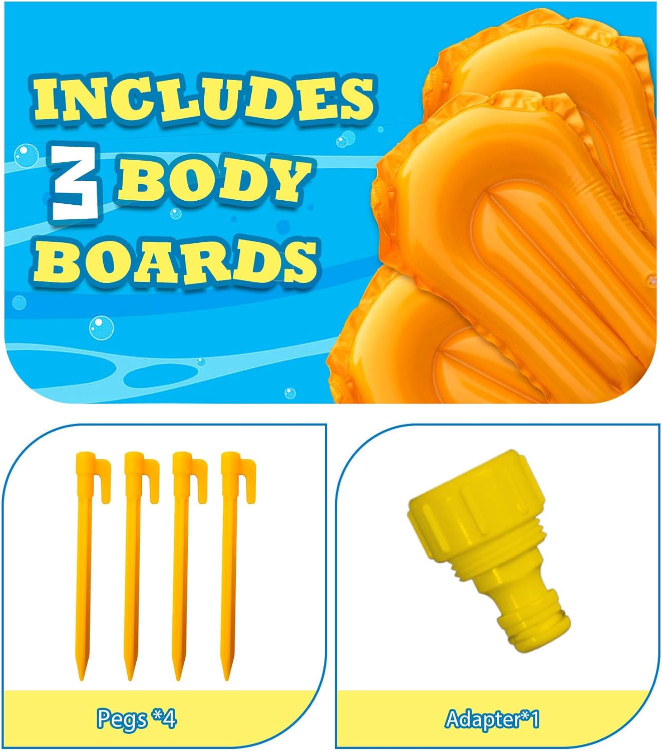 Detalle 2 de Spring Water Slip and Water Slide for Kids Backyard (17ft, 3-Lane) with Sprinkler