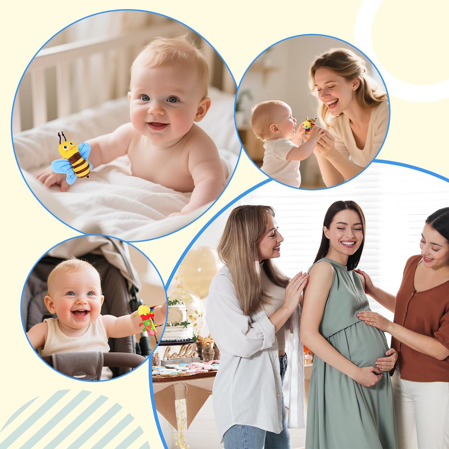 Detalle de Baby wrist and ankle rattles 0-6 months
