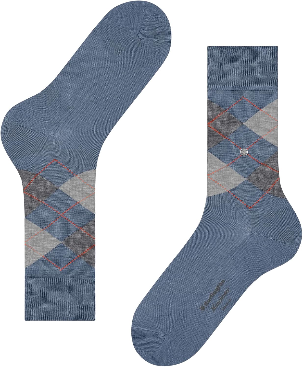 Thumbnail 4 de Burlington Homme Manchester – Chaussettes respirantes en coton biologique, motif fantaisie