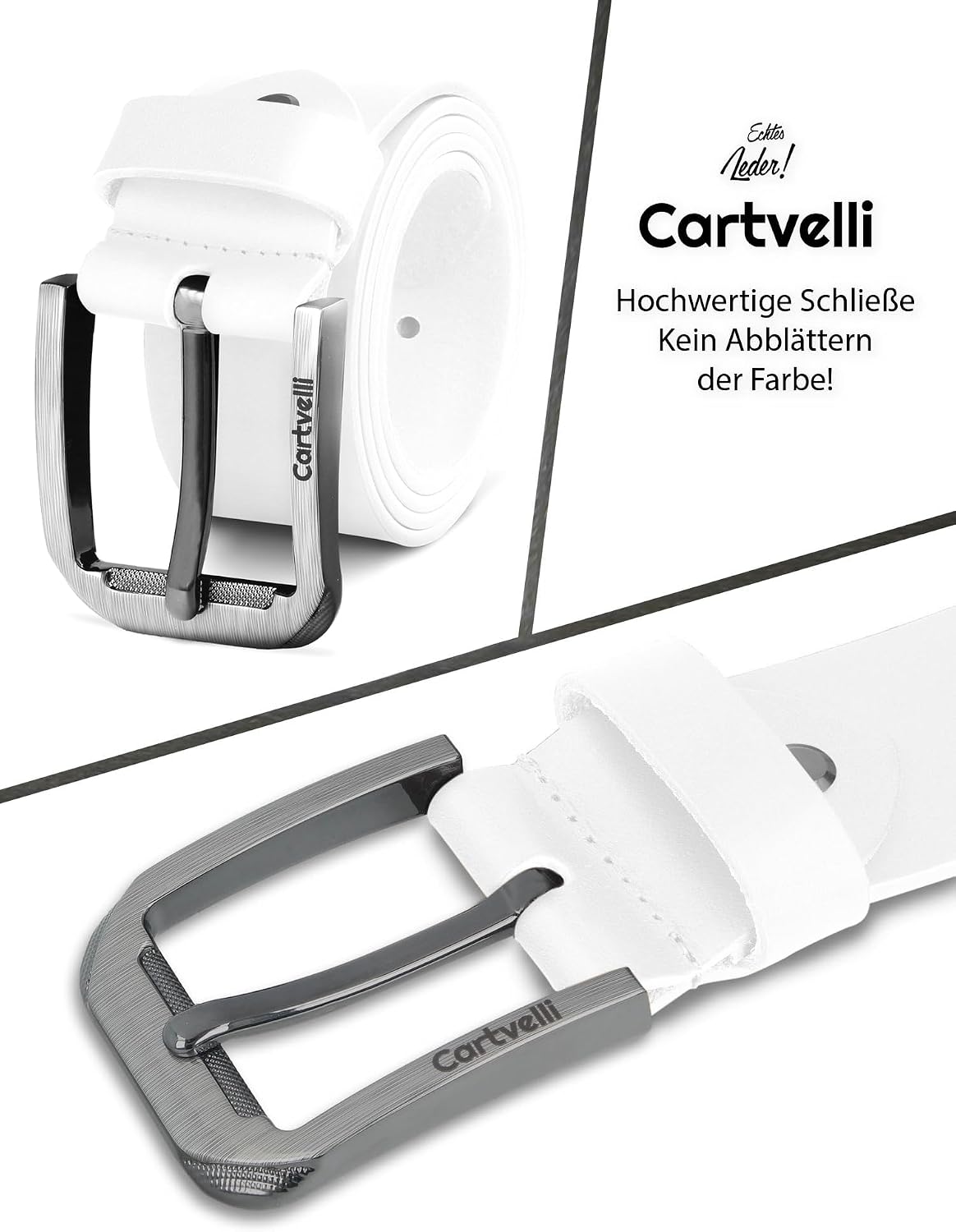 Detalle de Cartvelli Premium Ledergürtel Herren 40mm