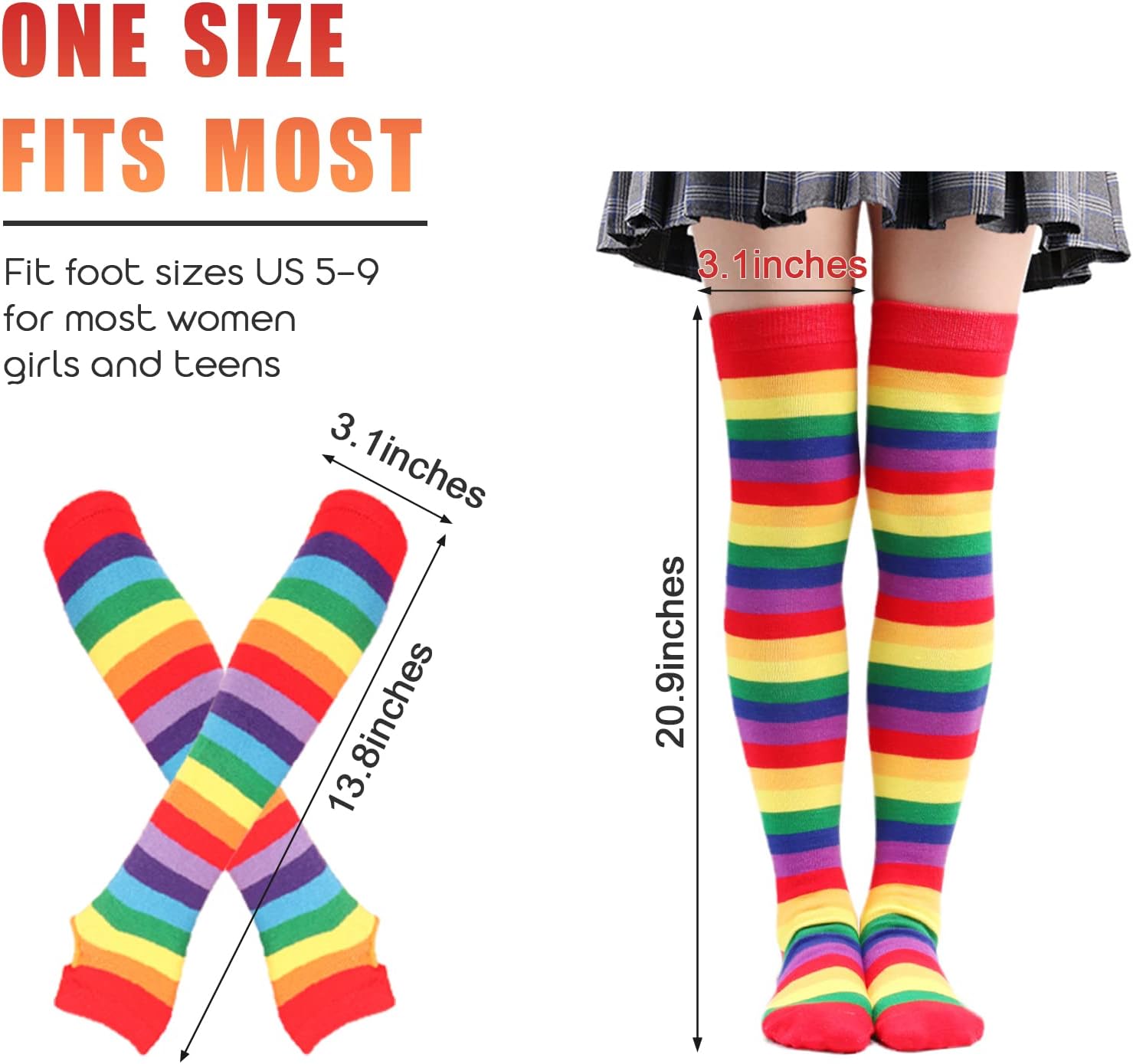 Detalle 2 de Barrlves Striped Knee-High Socks Set, Polyester and Acrylic