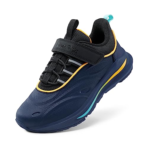 Detalle de DREAM PAIRS Waterproof Boys Fashion Trainers (Dark Blue/Black) – 4 Big Kid