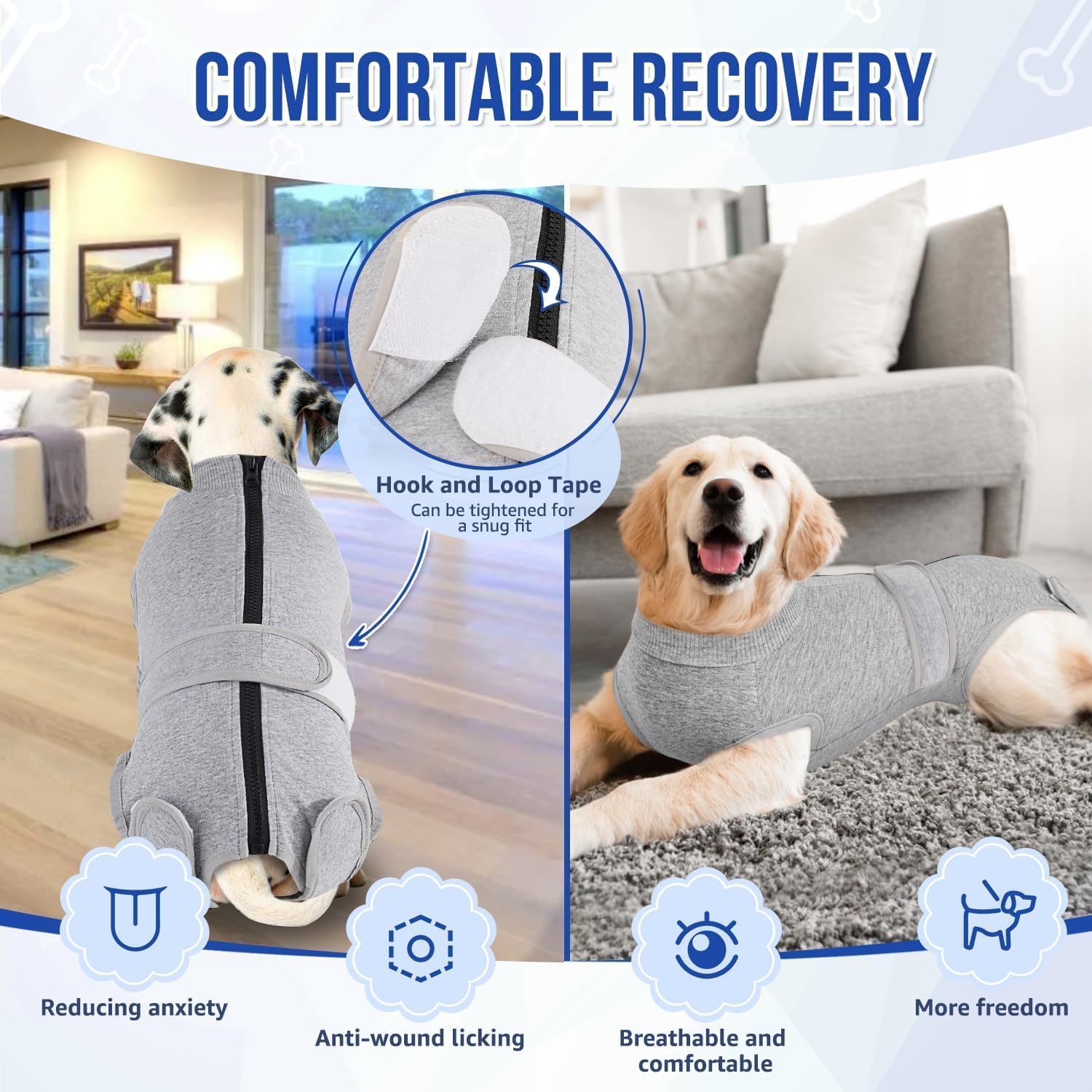 Detalle 2 de Eyein Dog Surgery Recovery Suit L