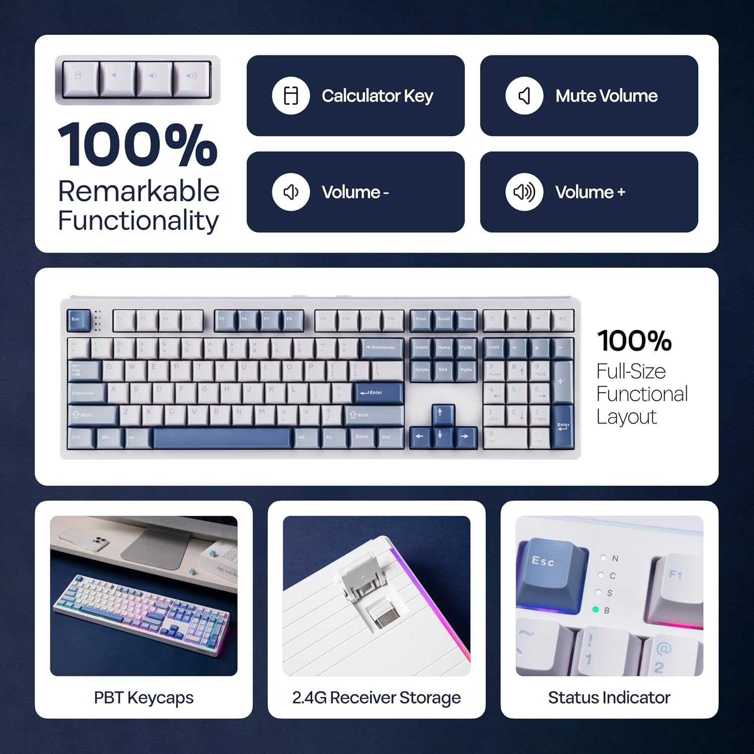 Thumbnail 2 de MechLands EPOMAKER TH108 8000mAh Wireless Mechanical Keyboard