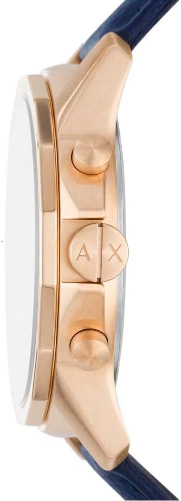 Thumbnail 2 de Armani Exchange Montre pour Homme – cadran bleu, cuir bleu