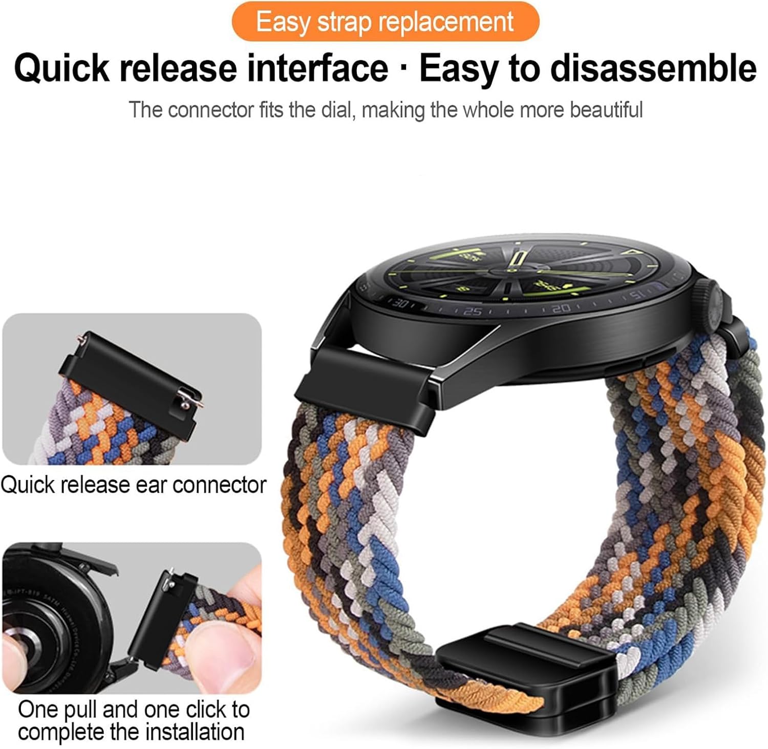 Thumbnail 3 de GIOPUEY Strap for OnePlus Watch 2R Blue
