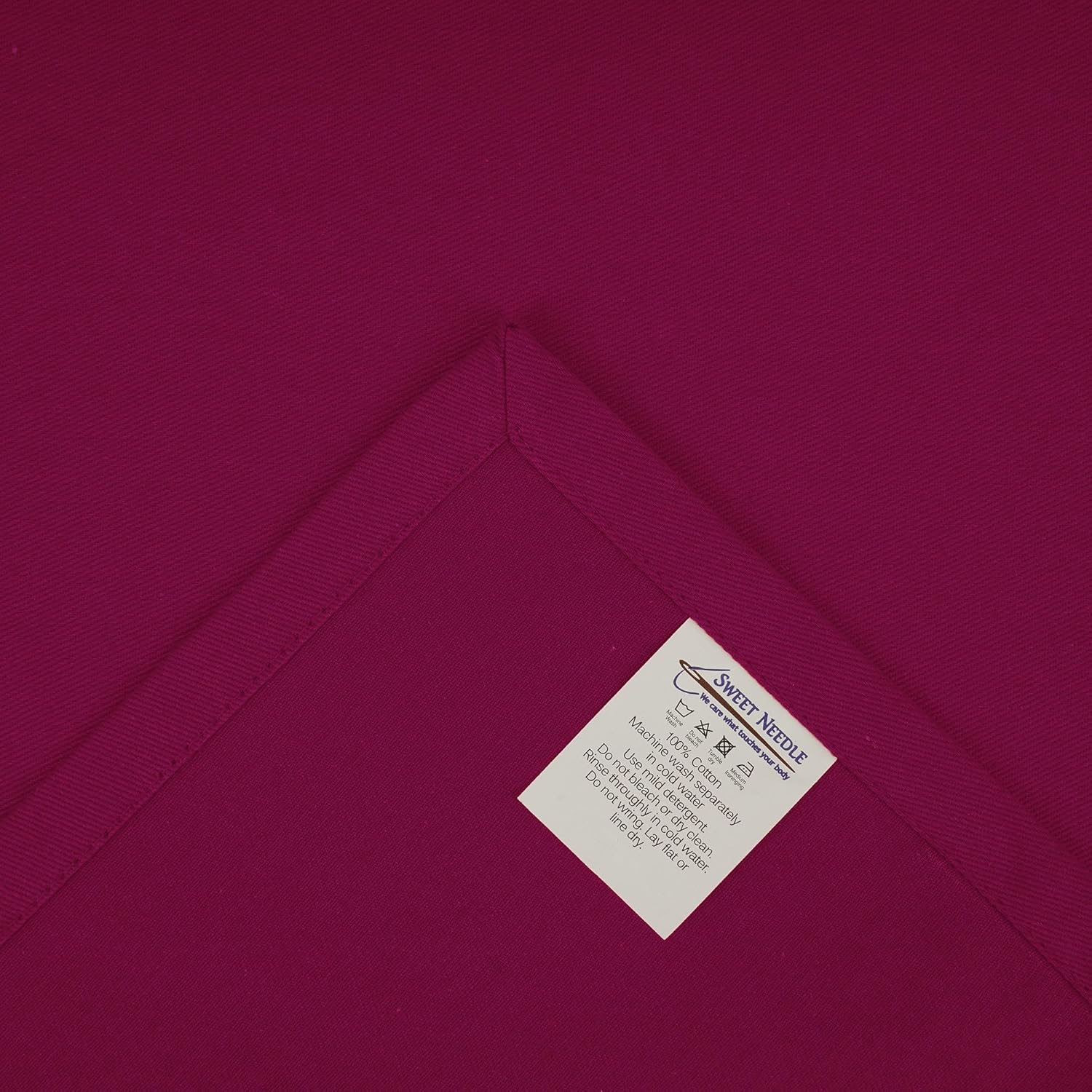Thumbnail 4 de Sweet Needle 12-Pack 100% Cotton Oversized Dinner Napkins, Burgundy 45 cm x 45 cm