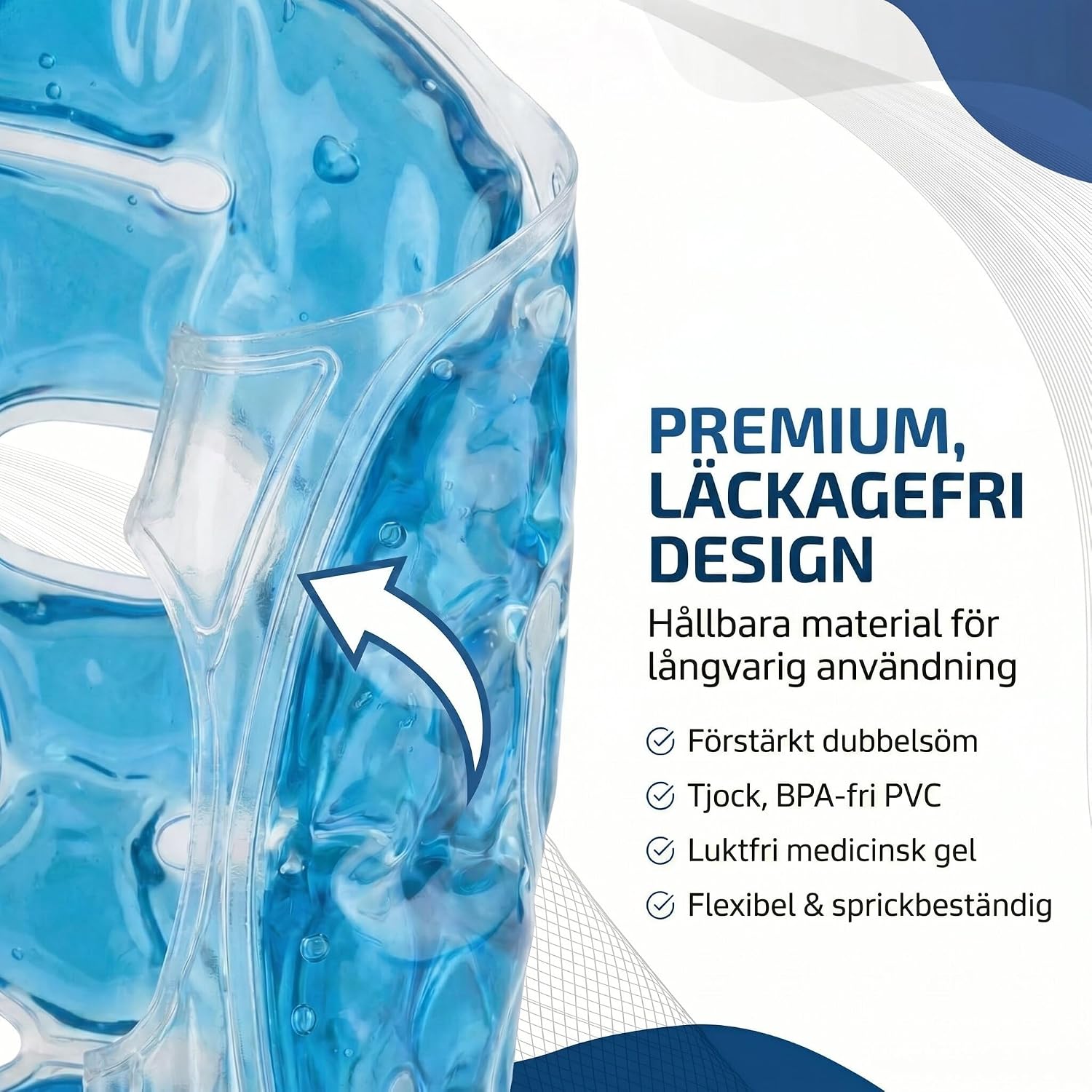 Detalle 2 de Feluna® gelansiktsmask – återanvändbar kyl- och värmemask för ansiktet