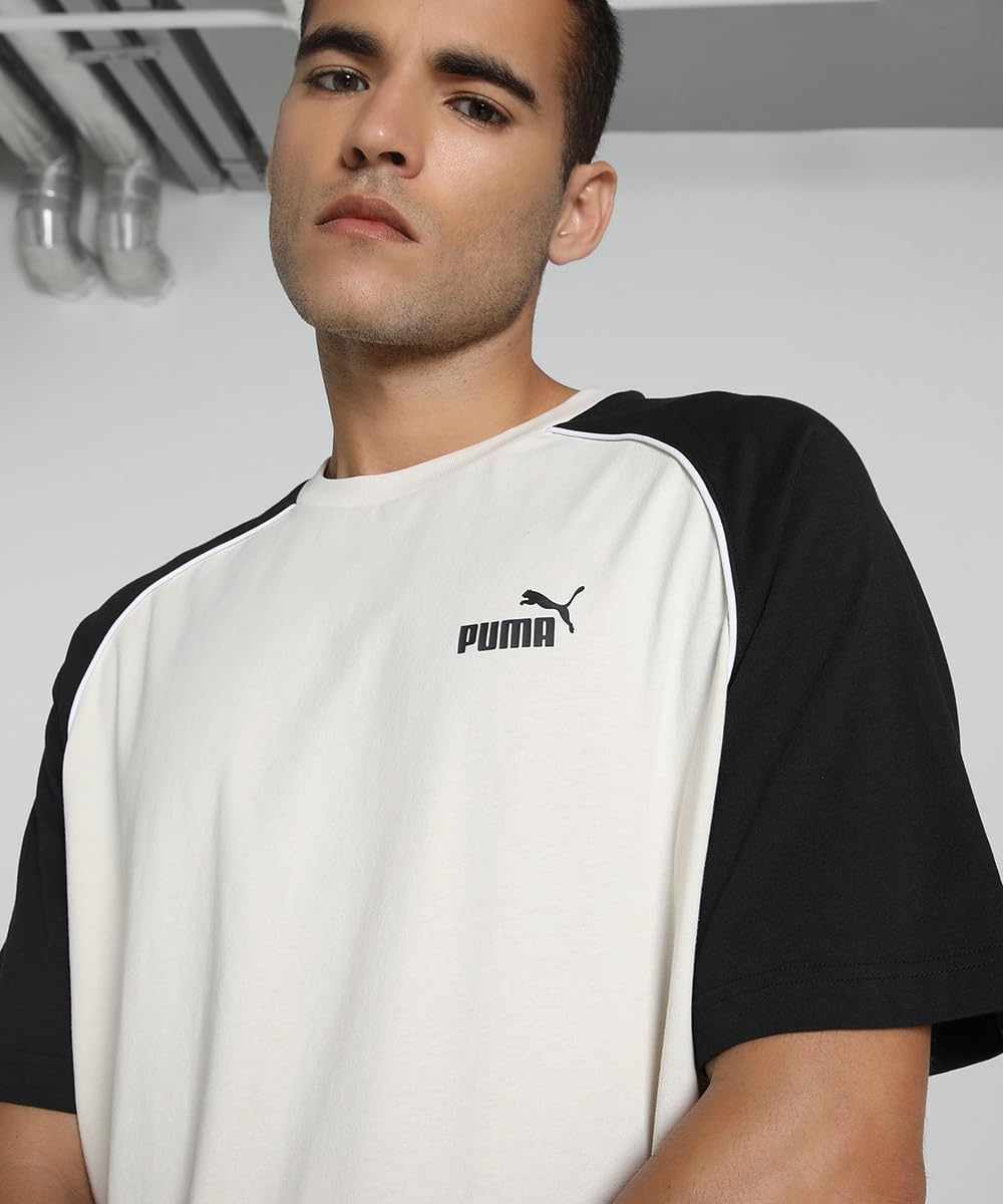 Detalle de PUMA Sport Tee T-Shirts Mixte (Lot de 1) – T-shirt simple et polyvalent