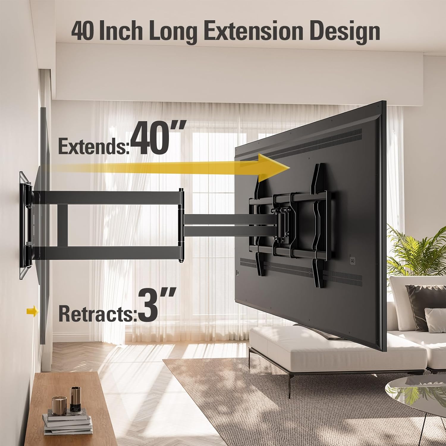 Thumbnail 1 de Mounting Dream Long Arm TV Wall Mount 150 lbs
