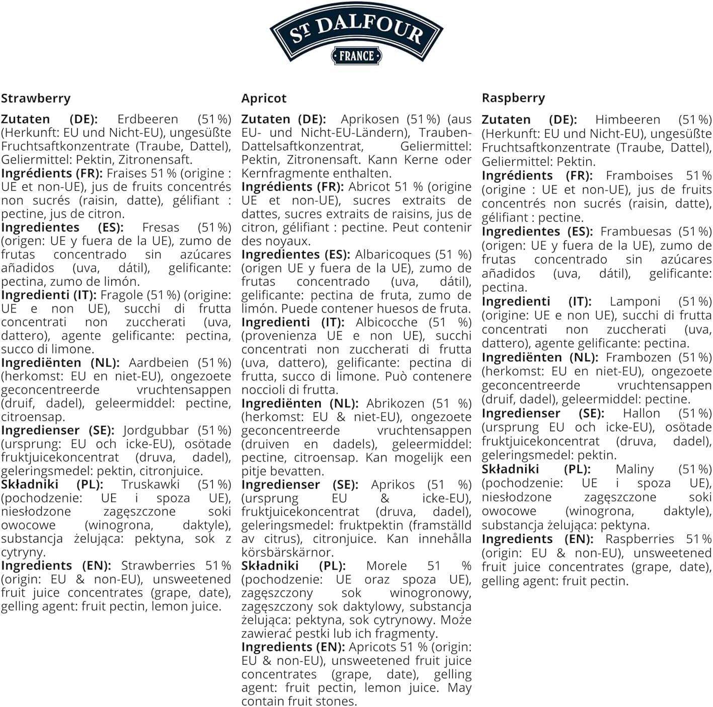 Thumbnail 1 de St Dalfour Marmellate Emily in Paris 3x284g