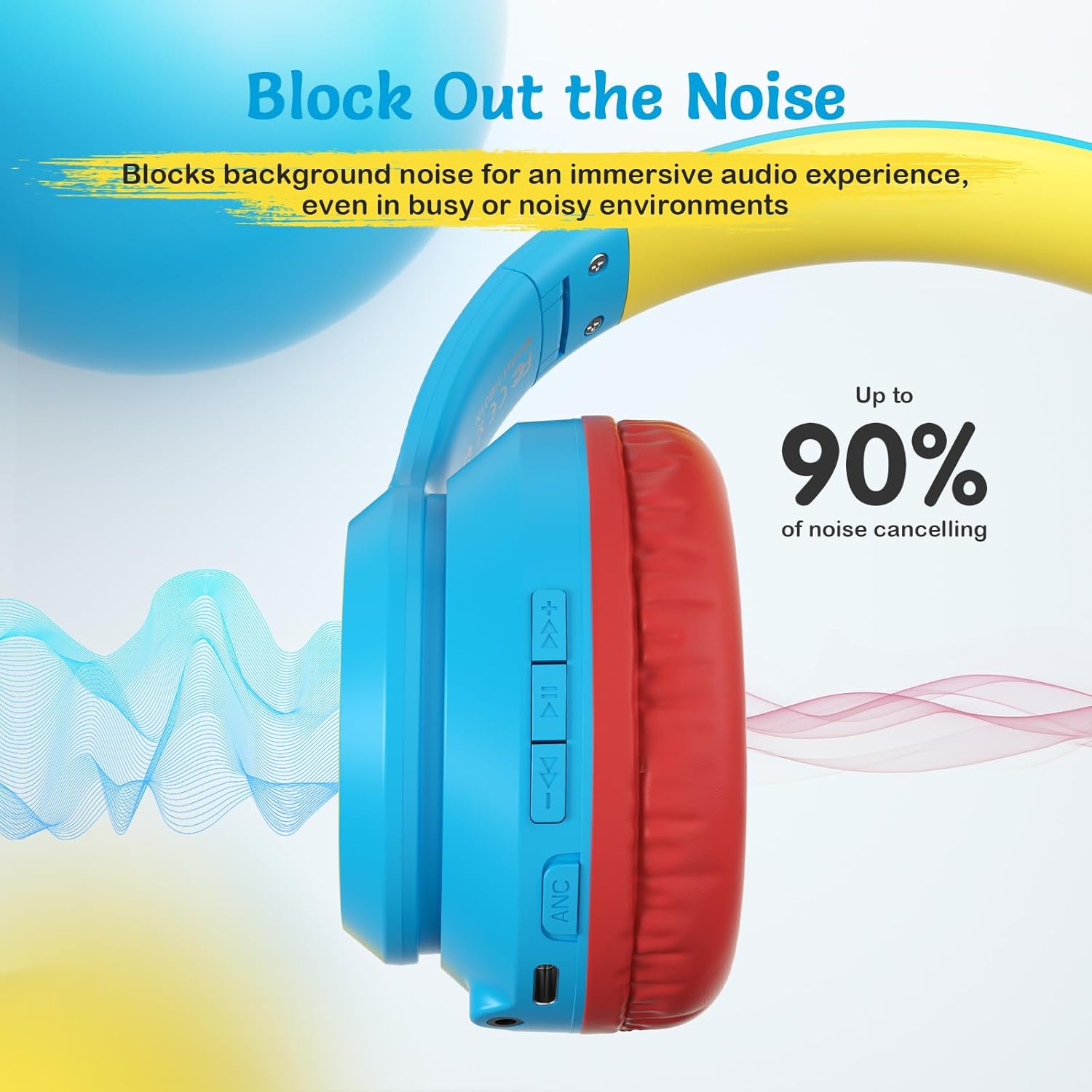 Thumbnail 2 de TONOSHARK Kids Wireless Headphones: Comfortable, Foldable Bluetooth for School and Travel