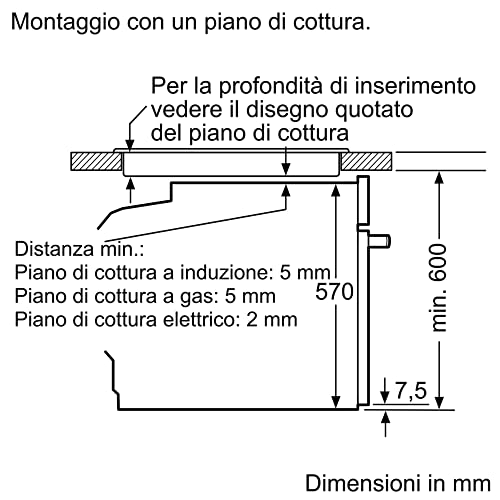 Thumbnail 7 de Bosch HBA534BS3F Serie 4: forno con pulizia EcoClean e cottura versatile
