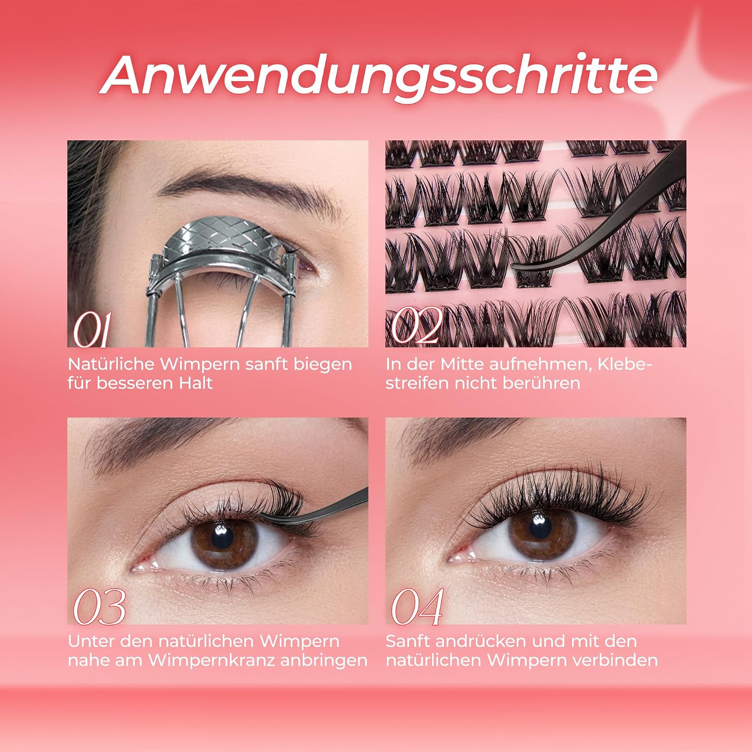 Thumbnail 6 de LASHVIEW Selbstklebende Wimpern 198 Stück D-Curl – natürlicher Look, wasserfest