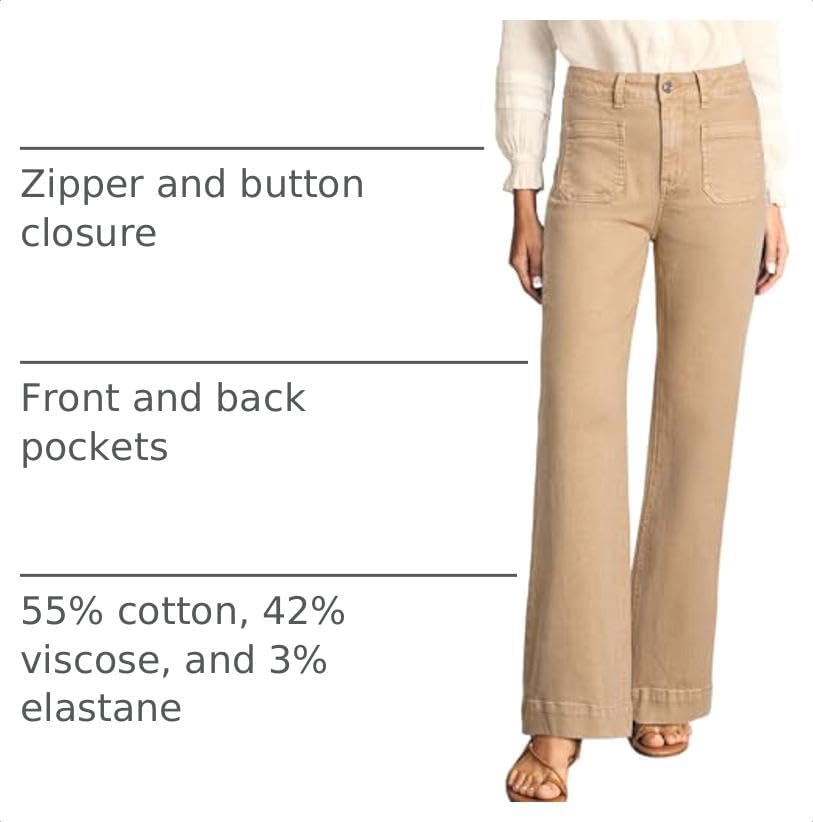 Detalle 2 de Astylish AHBW7874977-P Women's High-Waisted Wide-Leg Jeans
