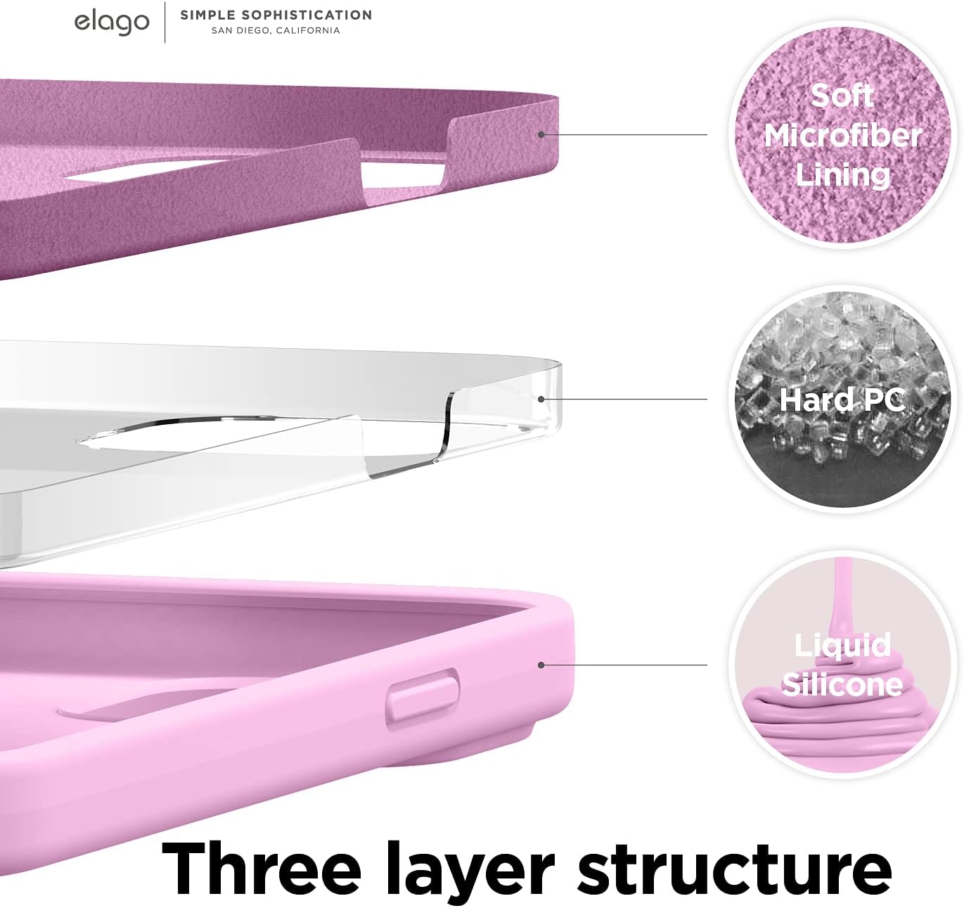 Thumbnail 1 de elago Liquid Silicone Case for iPhone 13 (6.1") in Hot Pink – 3-layer shockproof protection