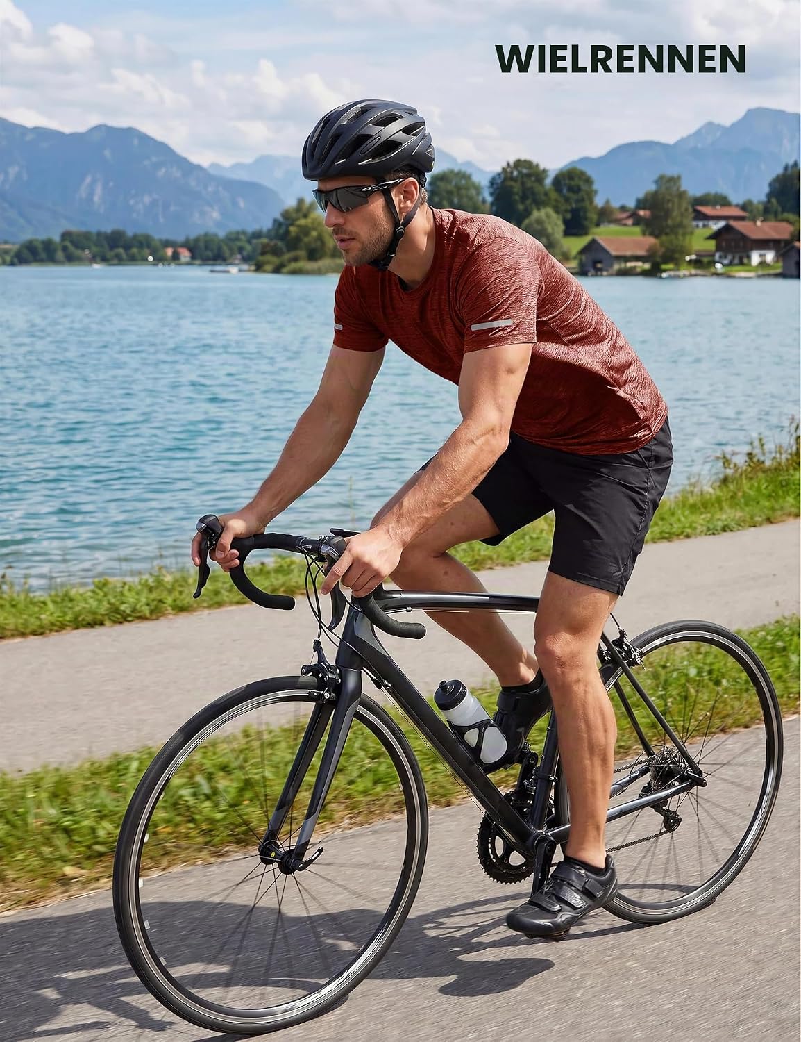 Detalle de KEFITEVD KEF-326-EU heren sportshirt met korte mouwen, sneldrogend en ademend