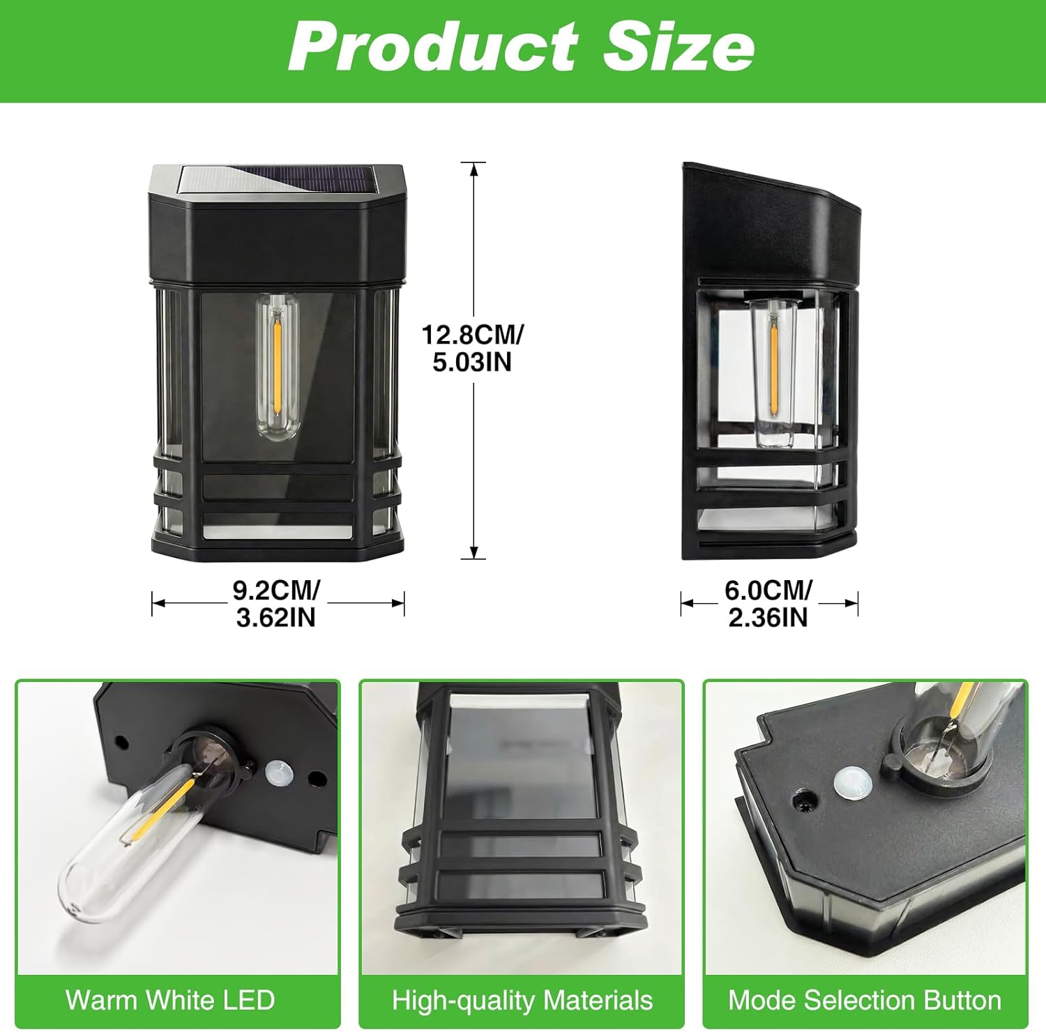 Thumbnail 5 de nipify Solar Wandleuchte Außen – 6er-Set, 3000 K Warmweiß, IP65, kabellos
