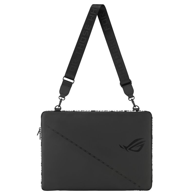 Detalle 2 de ASUS Ranger Carry Sleeve 16: funda portátil negra para pantallas de hasta 16 pulgadas