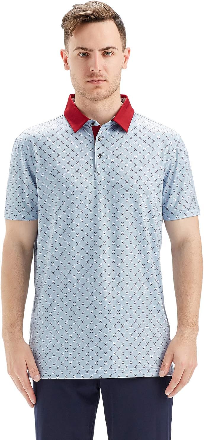 Thumbnail 1 de M MAELREG Golf Shirts for Men: Dry Fit Short Sleeve Print Polo