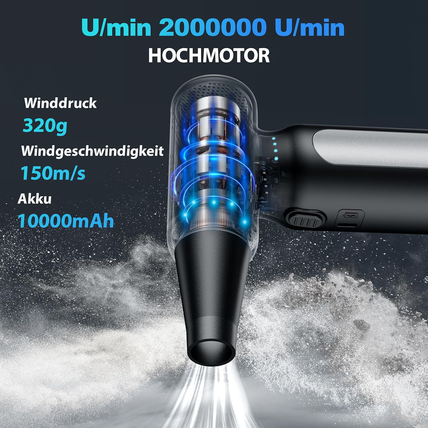 Thumbnail 1 de Soffiatore aria compressa 200.000 RPM 10.000 mAh