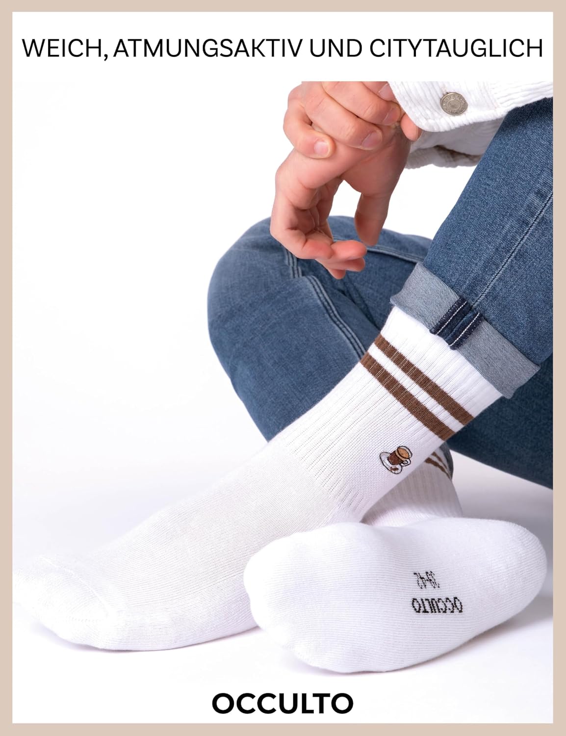 Thumbnail 4 de Occulto Summer Tennissocken im Motiv-Design (3er Pack) für Damen & Herren