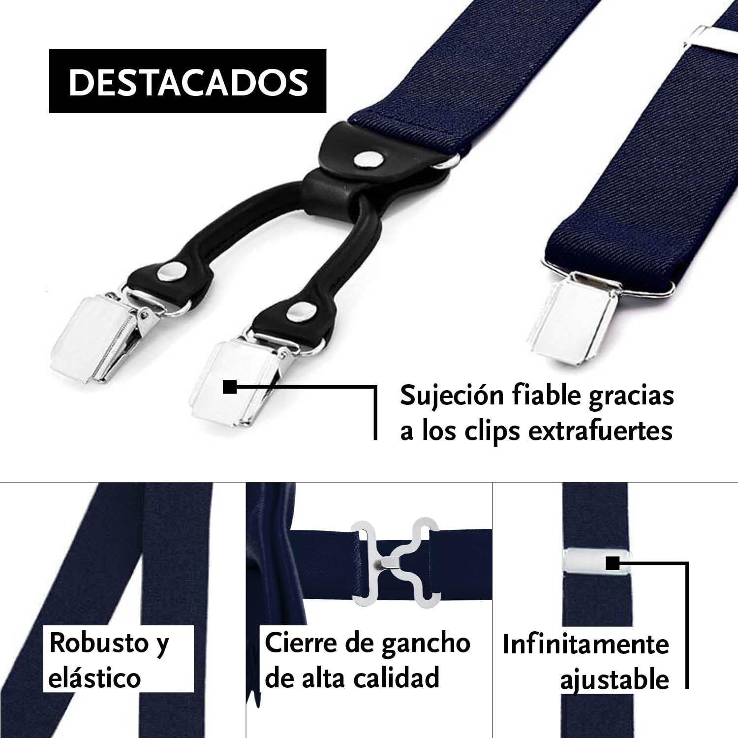 Thumbnail 3 de DonDon Set pajarita y tirantes 3,5 cm