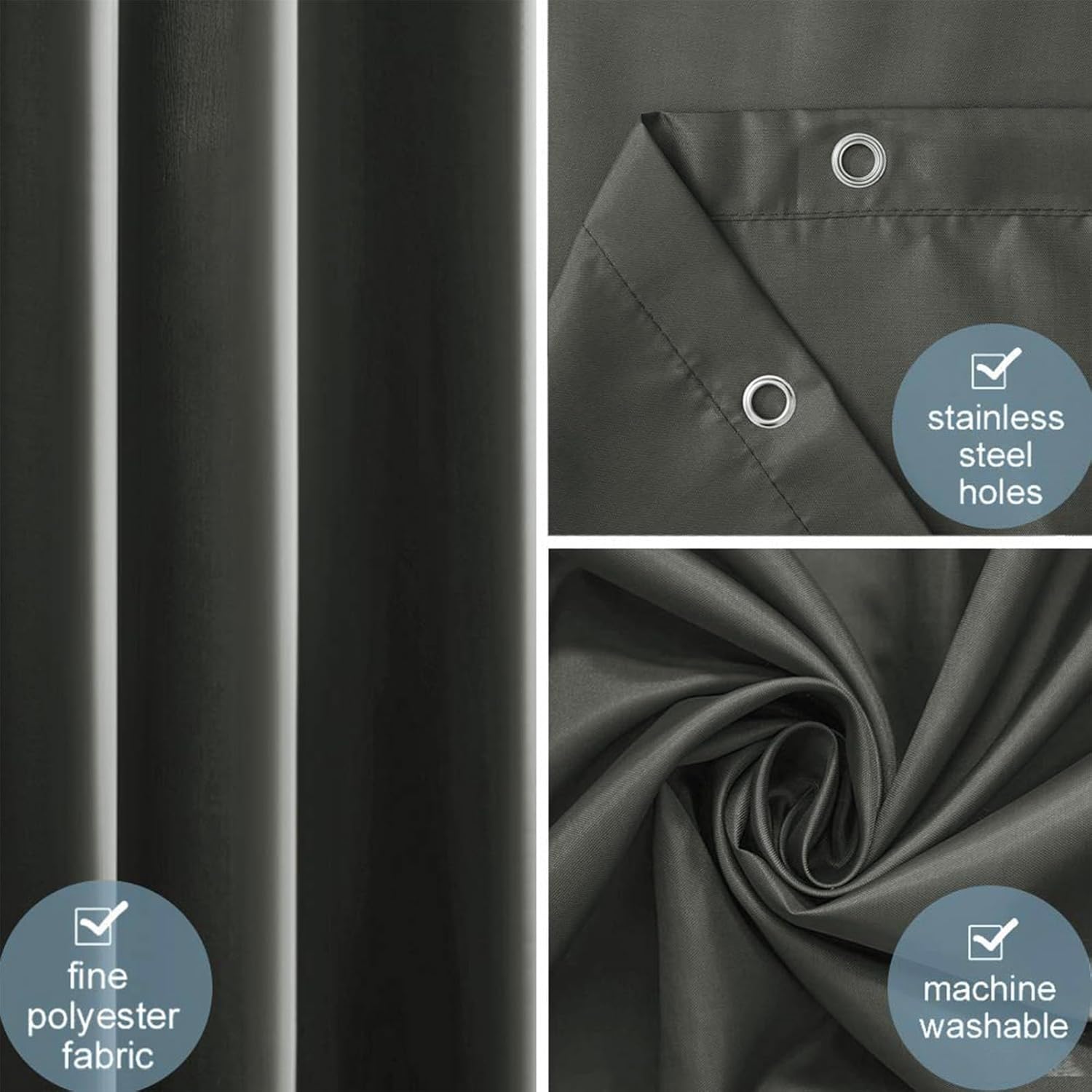 Detalle 2 de Furlinic Tende Doccia 180x200 cm grigio scuro