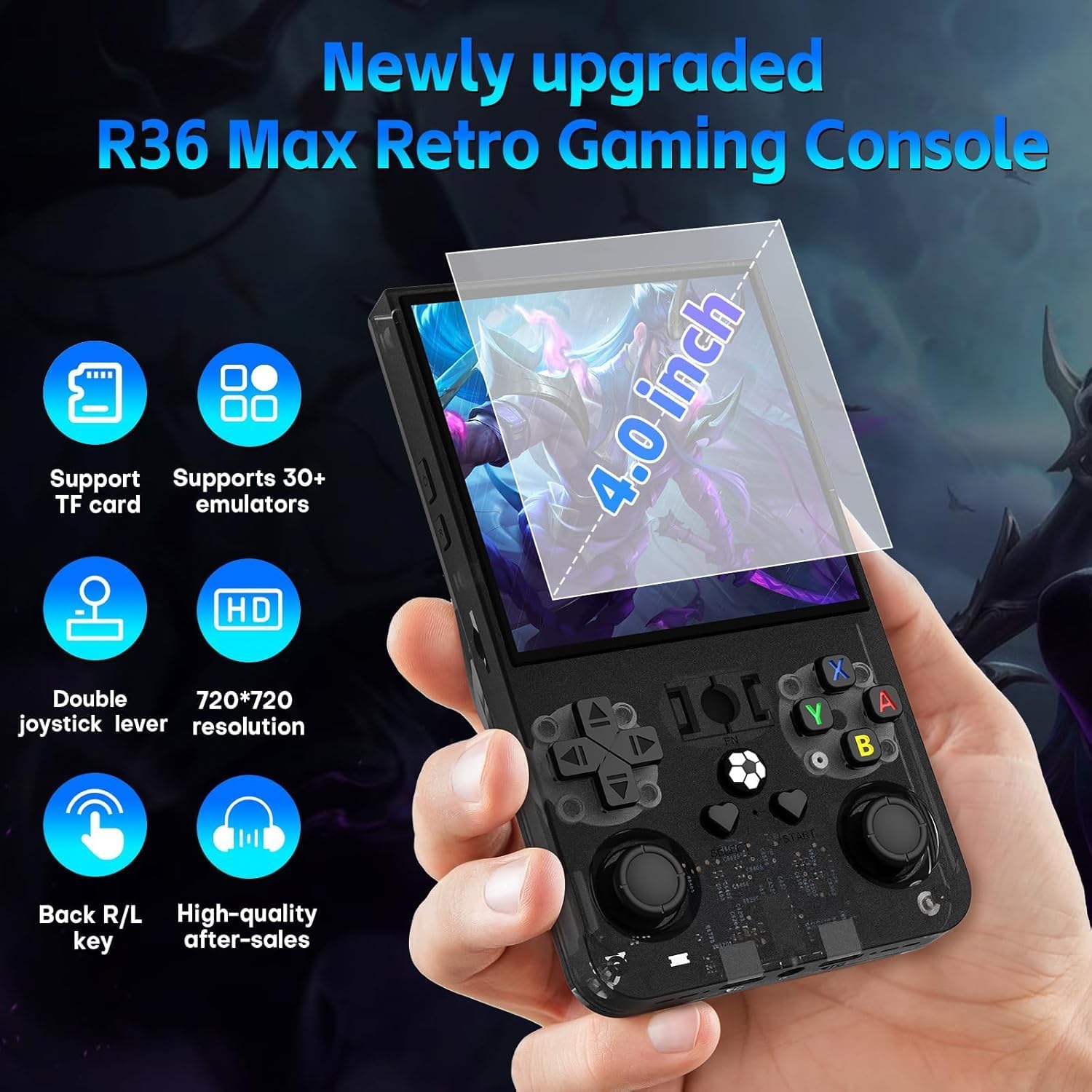 Thumbnail 1 de R36MAX Retro Game Console (R36 Max) with 4.0-inch IPS Screen, 128GB Storage, and 30+ Emulators
