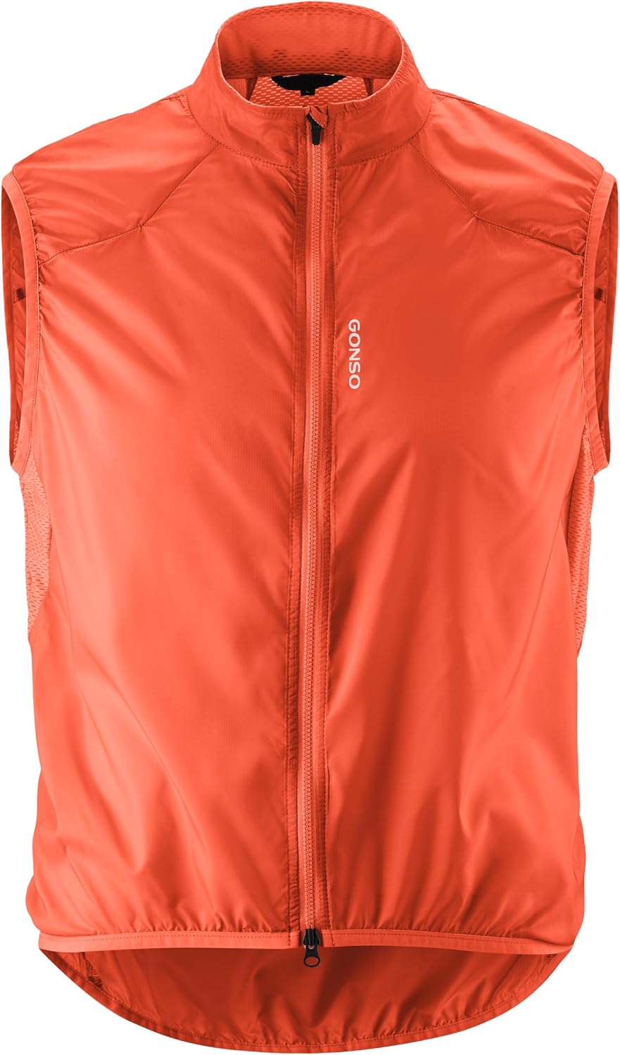 Detalle de Gonso Road Vest Wind M 3003163 – kamizelka przeciwwiatrowa, fiesta red, L
