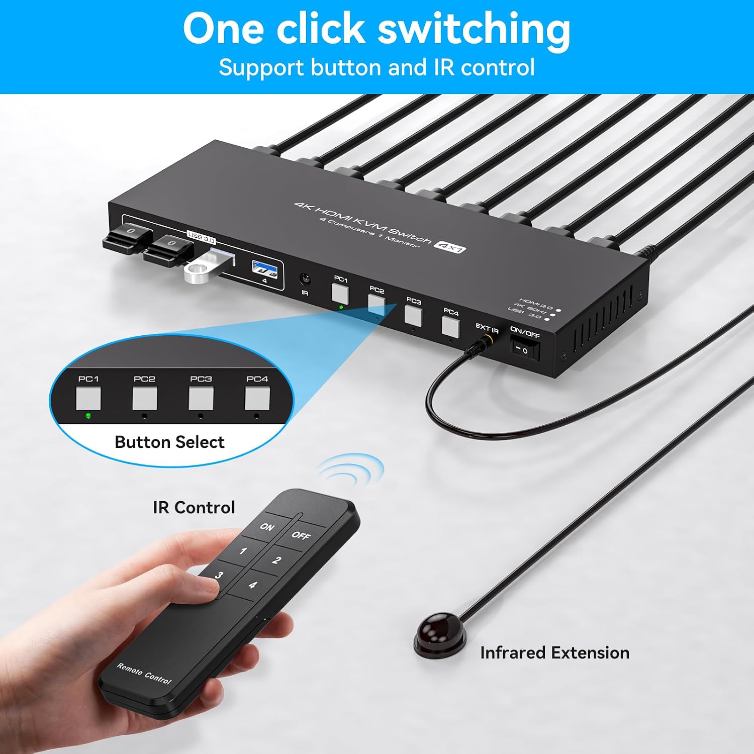 Thumbnail 5 de HDMI KVM Switch for 4 Computers
