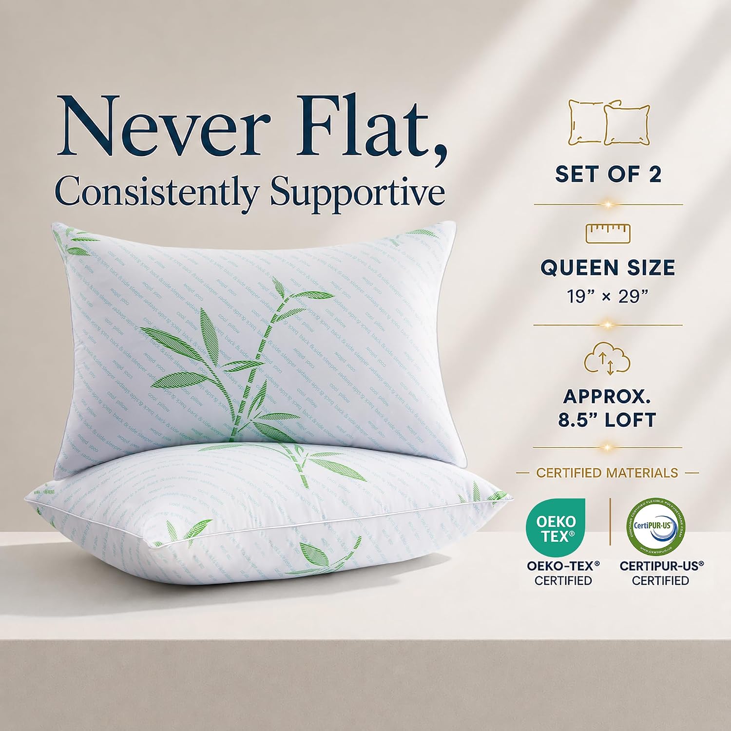 Thumbnail 5 de AIAEL Hybrid Bed Pillows, Queen Size