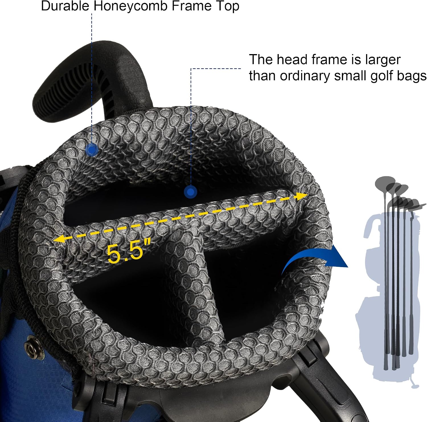 Detalle de KVV Golf Stand Bag for 8 Clubs