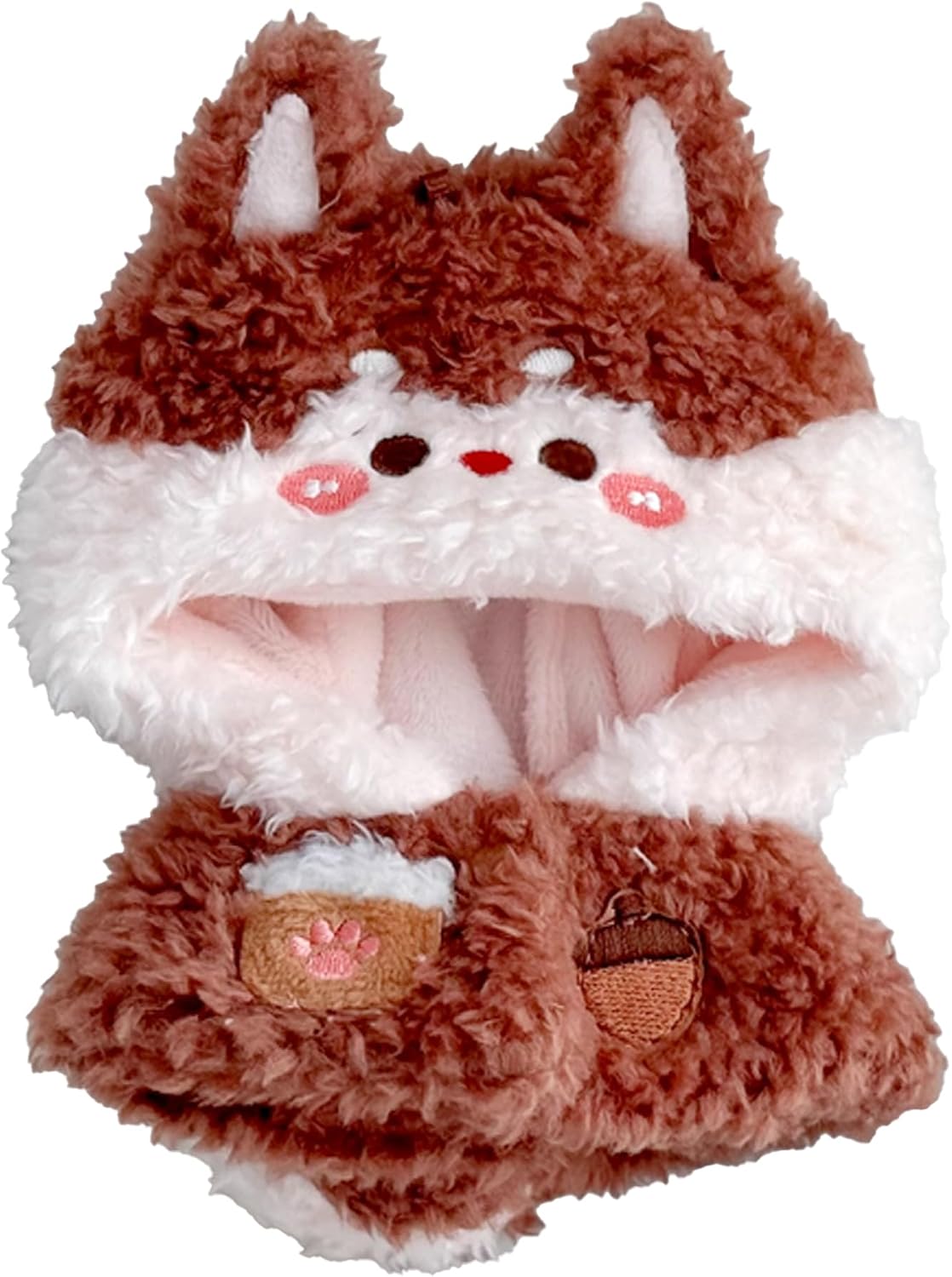 Detalle 2 de もこもこアニマル着ぐるみ 猫 10cm用 ぬいぐるみ着せ替え服 推し活・マスコット向け