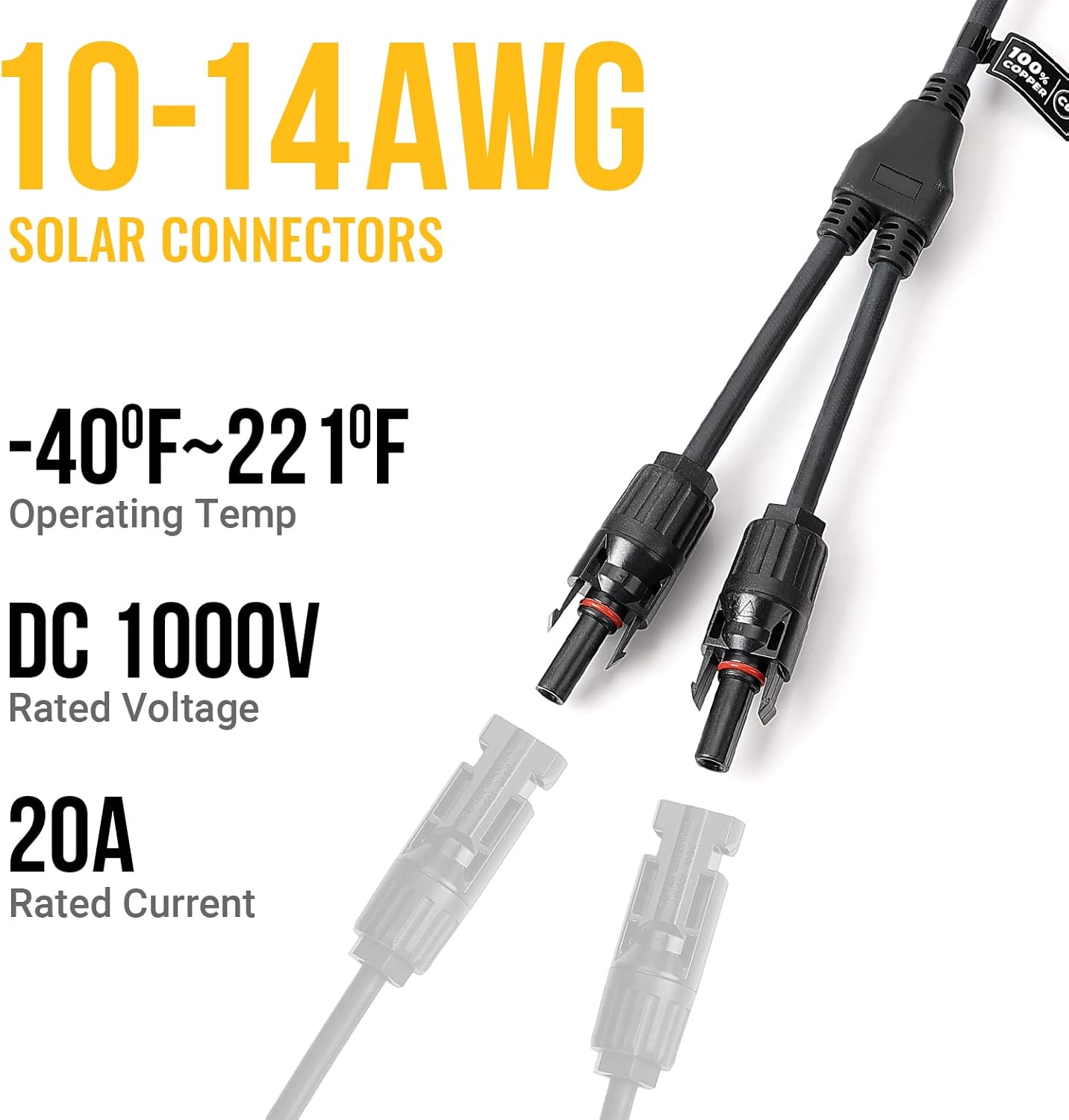 Thumbnail 5 de BougeRV Solar Connectors Y Branch Adapter Cable ⚡