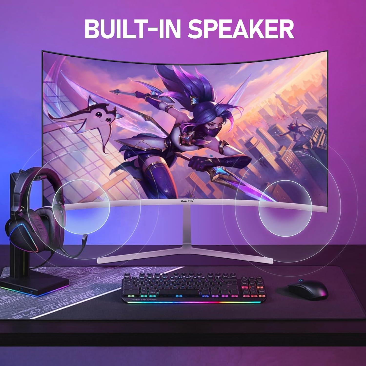 Thumbnail 5 de Gawfolk 27 Inch Curved Gaming Monitor