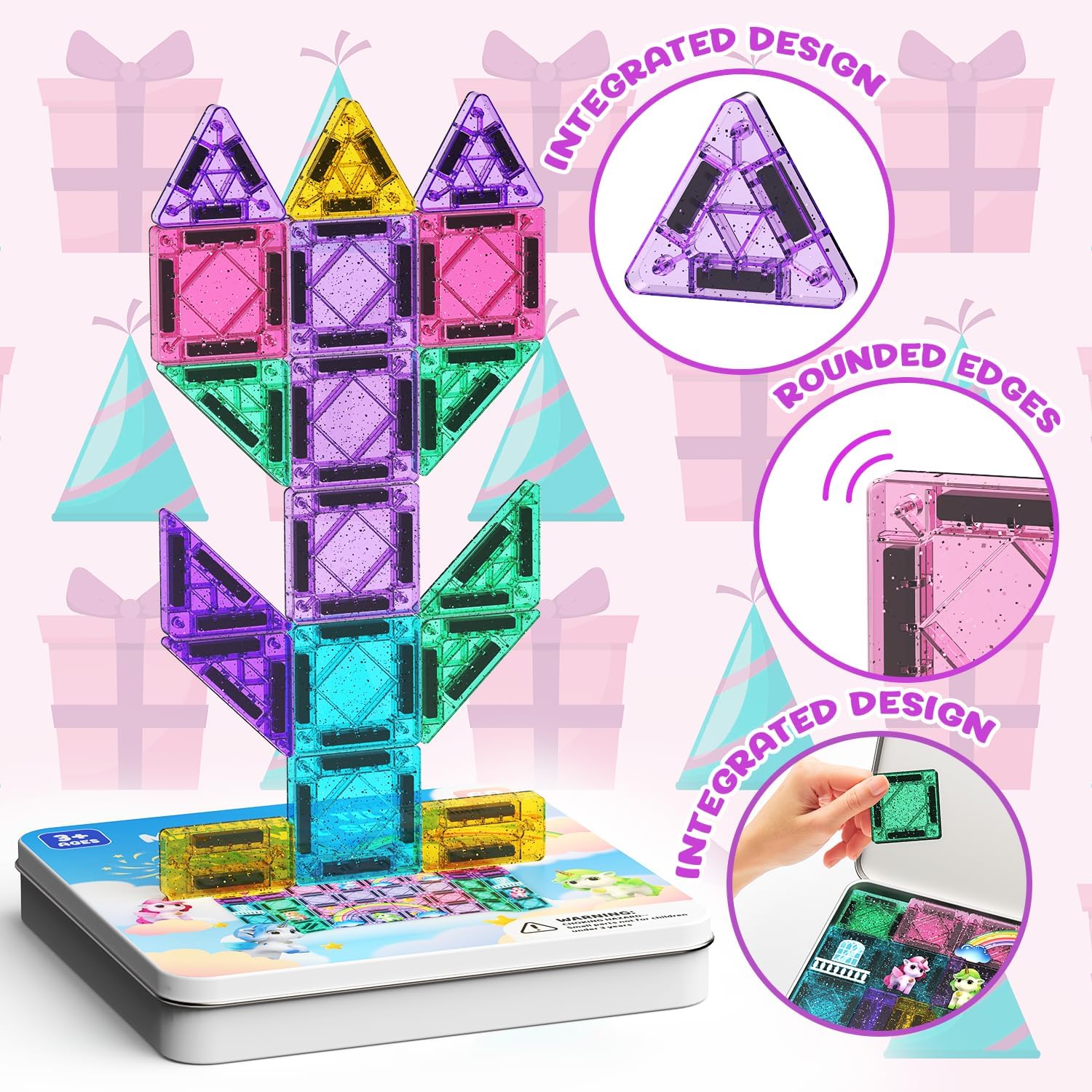 Thumbnail 5 de ACELIFE Magnetische Bausteine 60 Teile đ§©