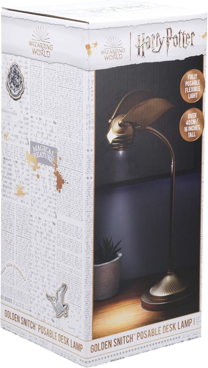 Thumbnail 1 de Paladone PP12796HPV2 Golden Snitch Posable Desk Lamp, USB, 3 Light Modes