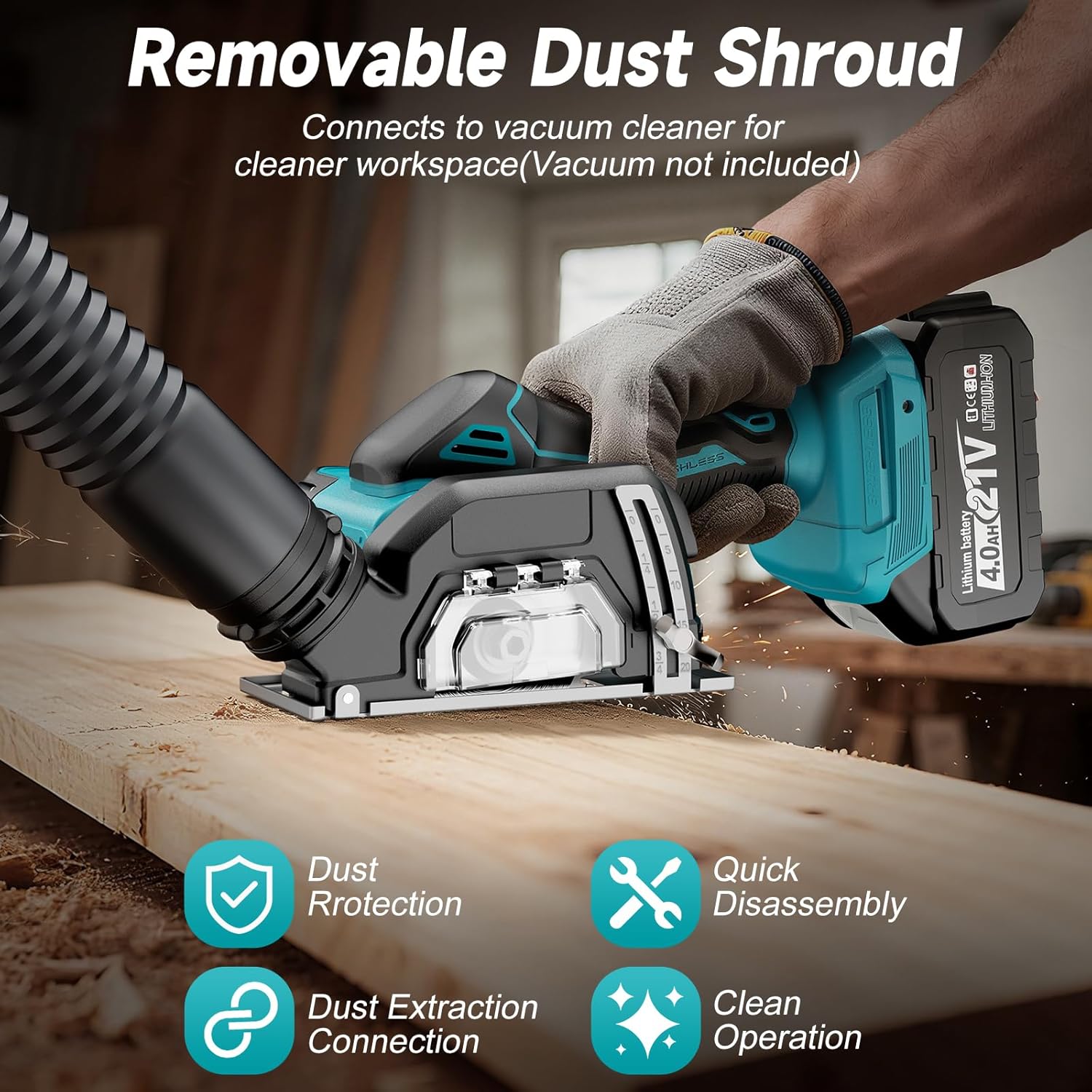 Thumbnail 4 de Yofuly Mini Meuleuse 18V 76mm